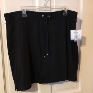 Croft and Barrow XXL 100% cotton black skort